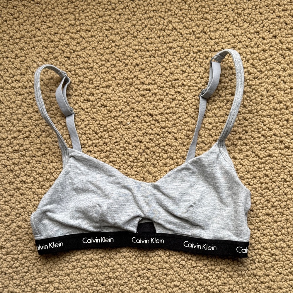 Calvin Klein Light Gray Bralette size S